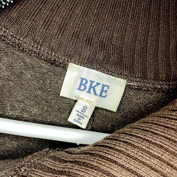 BKE Womens Pullover Zip Sweater. Size Small. Colour Grey/Brown. - Picture 6 of 7